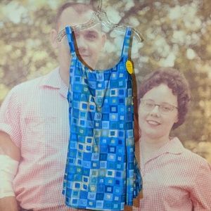 Blue 1-Piece Swimsuit 28W NWT